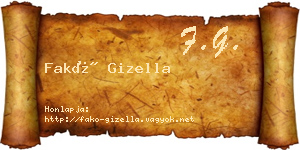 Fakó Gizella névjegykártya